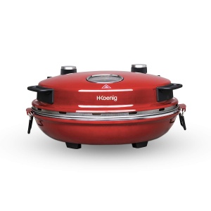 Cuptor de pizza H.Koenig NAPL350, 32 cm, 210C, cu placa ceramica, rosu - Img 2