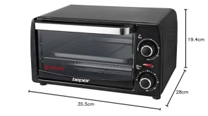 Cuptor electric Beper 90.882, 12L, 1050W, Elemente din cuart, Negru - Img 8