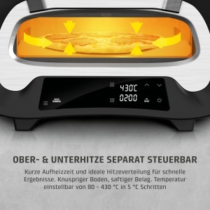 Cuptor electric pentru pizza CASO PizzaChef 430, 80-430C, cu Pizzastein 33x33 cm - Img 5