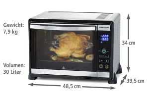 Cuptor electric Rommelsbacher BGE 1580E 30L Touch Control 8 functii Timer 120 min - Img 3
