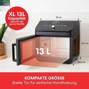 Cuptor Instant Air Fryer 13L cu capacitate XXL 9 Programe si Rotisor - Prajire Gratar Prajire Prajire Coacere Prajire Reincalzire Deshidratare si Impe - Img 6