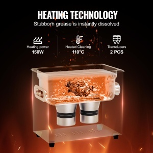 Curatator cu ultrasunete VEVOR 3L, 120W, cu functie de incalzire si cos - Img 3