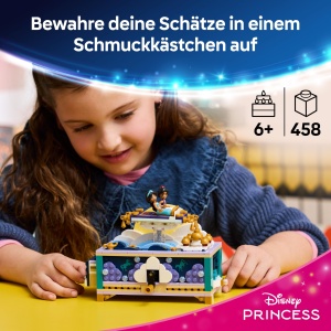 Cutie de bijuterii LEGO Disney Princess Jasmin - Set cu 2 papusi, 458 piese - Img 3