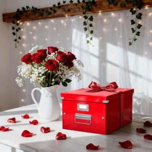 Cutie de depozitare Leitz Click Store 16L, rosie, din 85 hartie reciclata - Img 2