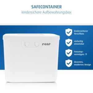 Cutie de depozitare reer SafeContainer, alba, cu sistem de inchidere sigur pentru copii - Img 3