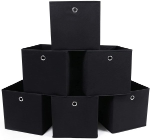 Cutie de depozitare SONGMICS RFB02H-3, set 6 buc, 30x30x30 cm, negru