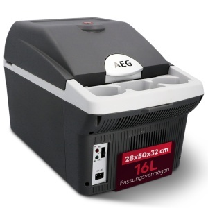 Cutie de racire AEG Bordbar BK 16, 16 litri, 12V, negru si gri