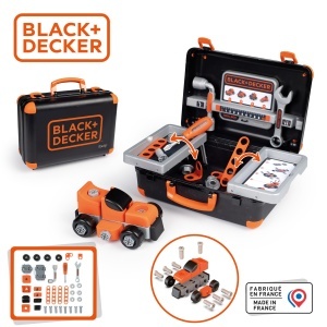 Cutie de unelte pentru copii Smoby BlackDecker, 35.5x28.6x28.5 cm, cu set de unelte si auto - Img 2