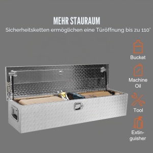 Cutie de unelte VEVOR JL-TB19-3, 177L, aluminiu, 50 kg capacitate - Img 3