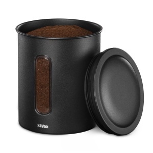 Cutie depozitare cafea Xavax 500g negru mat capac etans cu fereastra - Img 3