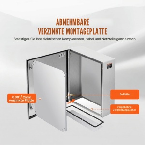 Cutie Electrica VEVOR, 600x500x200 mm, Inox 304, IP66 - Img 5