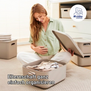 Cutie pentru servetele umede Rotho Babydesign 1,25 L, albastra, reutilizabila - Img 7