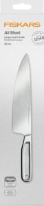 Cutit de bucatar Fiskars All Steel, mare, lungime totala: 32,5 cm, otel dur japonez Aichi, 1062882 - Img 6