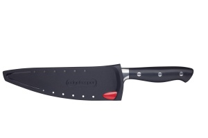 Cutit de bucatar MasterClass cu teaca de ascutitor de cutite EdgeKeeper, otel inoxidabil, 20 cm (8"), negru