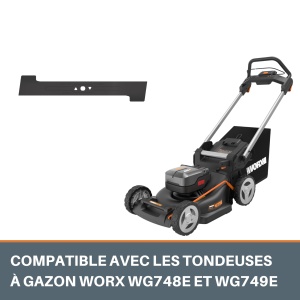 Cutit de inlocuire WORX WA6327 pentru cositoare WG748E si WG749E, otel rezistent, diametru 46 cm - Img 2