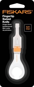 Cutit de precizie Fiskars 17,6 cm, pentru dreptaci si stangaci, otel inoxidabil, alb - Img 7