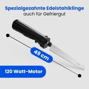 Cutit Electric Clatronic EM 3702 Inox, 120 W, pentru Carne si Paine - Img 2