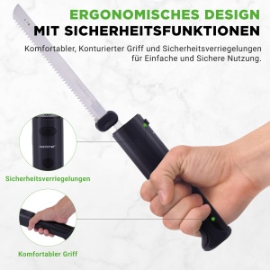 Cutit Electric NutriChef cu Acumulator USB-C, Negru, Usor si Ergonomic - Img 4
