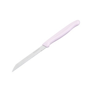 Cutit pentru legume Fackelmann x Pamela Reif lama zimtata 12 cm maner ergonomic pastel roz - Img 1
