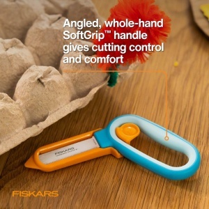 Cutter pentru copii Fiskars, cutter carton, maner ergonomic, protectie siguranta - Img 6