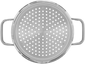 Dampfgareinsatz pentru oale WMF, 20 cm, Cromargan inox 1810, spulberat - Img 7
