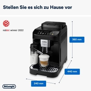 De'Longhi Magnifica Evo ECAM 292.81.B Aparat de cafea complet automat cu sistem de lapte LatteCrema, 7 butoane de selectare directa pentru cappuccino, espresso si alte specialitati de cafea, functie 2 cani, negru - Img 8