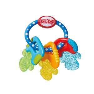 Dentitia Nuby pentru bebelusi promoveaza simtul vederii si abilitatile motorii, jucaria de prindere cu gel ICE ajunge si la molari, de la 3+ luni 600 Albastru 1 bucata (1 pachet)