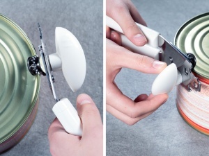 Deschizator conserve Leifheit Exact ComfortLine alb cu manere ergonomice si taiere sigura - Img 3