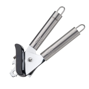 Deschizator de conserve Fackelmann MANER OVAL, deschizator practic de conserve din otel inoxidabil, deschizator universal cu maner ergonomic (culoare: argintiu), cantitate: 1 bucata