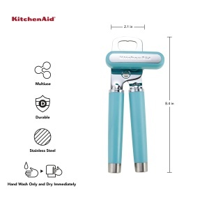 Deschizator de conserve si sticle KitchenAid Gourmet, 21.6 cm, Aqua Sky - Img 3