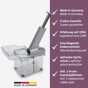 Desfacator de samburi Westmark Kirschentkerner, capacitate 15 kgh, culoare argintieneagra - Img 2
