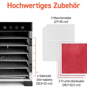 Deshidrator Alimente COSORI 650W 6 Tavi Inox Timer 48h 35-75degC - Img 9