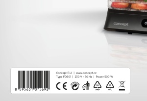 Deshidrator Concept SO2042, 500 W, 9 tavi, control digital - Img 4