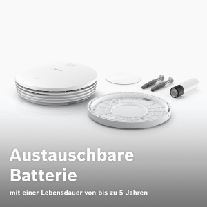 Detector de fum inteligent Bosch Smart Home Rauchmelder II, baterie schimbabila, notificari prin aplicatie - Img 5