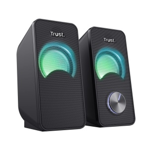 Difuzor PC Trust Arys 2.0 cu iluminare LED RGB, 12W (6W RMS), SET DE DIFUZOARE COMPACTE USB Operation, Control Volum, Mufa AUX de 3.5mm, Cutii Computer pentru Laptop - Negru - Img 8