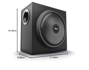 Difuzor PC Trust Yuri 2.1 cu subwoofer, putere de varf de 120 W, subwoofer din lemn cu un driver de bas puternic de 5,25 inchi, control al volumului cu casti si conector de intrare de linie, negru - Img 10