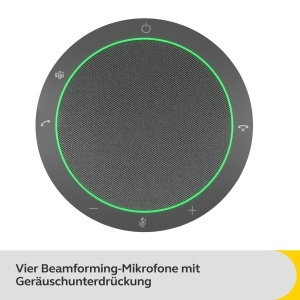 Difuzor portabil Jabra Speak2 40 4 microfoane USB-C si USB-A certificat Microsoft Teams Gri inchis - Img 4