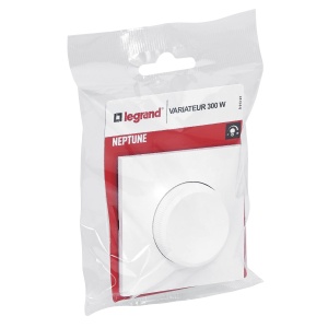 Dimmer cu buton Legrand Neptune 300 W Alb - Img 3