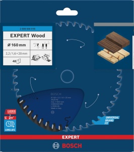 Disc Saw Bosch EXPERT Wood, 160x2,21,6x20 mm, 48 dinti - Img 2