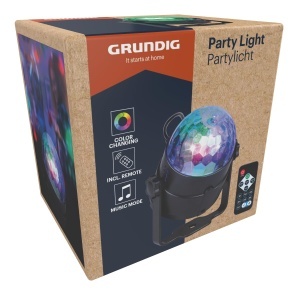 Discokugel Grundig - Mini Discokugel cu Fernbedienung, 3W, RGB, Compacta - Img 5
