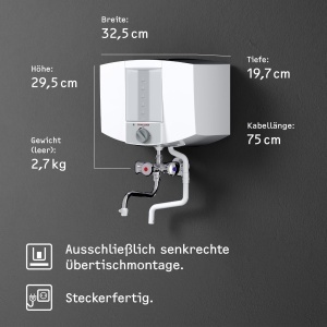 Dispenser apa fierbinte STIEBEL ELTRON KBA 5 KA, 5 litri, 2 kW, gri - Img 4