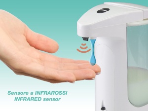 Dispenser automat sapun si gel dezinfectant Beper P201UTP004, 370 ml, alb, senzor infrarosu - Img 4