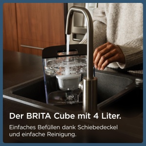 Dispenser de apa calda BRITA Cube 4L, alb, cu sistem de filtrare - Img 6