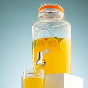 Dispenser de bauturi Kilner 5L transparent cu robinet, 18,2cm x 25,4cm x 31,5cm - Img 6