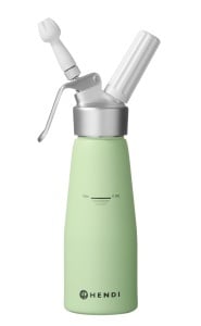 Dispenser de frisca HENDI 0,5L cu 3 duze si perie, Aluminiu, Verde Pastel