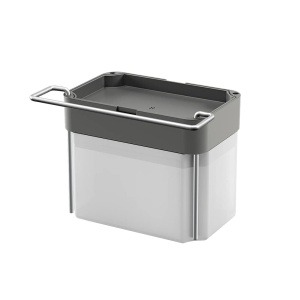 Dispenser de sapun Metaltex, gri, 17x12x22 cm, cu suport pentru burete - Img 2