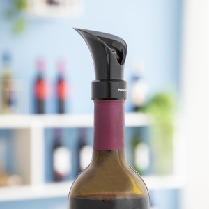 Dispenser si Capac pentru Vin InnovaGoods, 2-in-1, Negru, Silikon ABS - Img 6