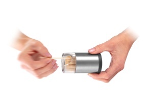 Dispenser Zahnstocuri Tescoma GrandCHEF, Inox si Plastic, Unhanded, 150 Zahnstocuri - Img 4