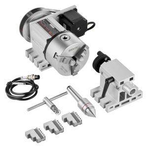 Dispozitiv CNC VEVOR BS4-KP100-57 cu Futter K11-100mm, 4 Axe, Nema23