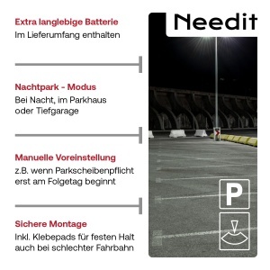 Dispozitiv de parcare Needit Park Micro, 9.4 mm, automat, cu display digital - Img 6